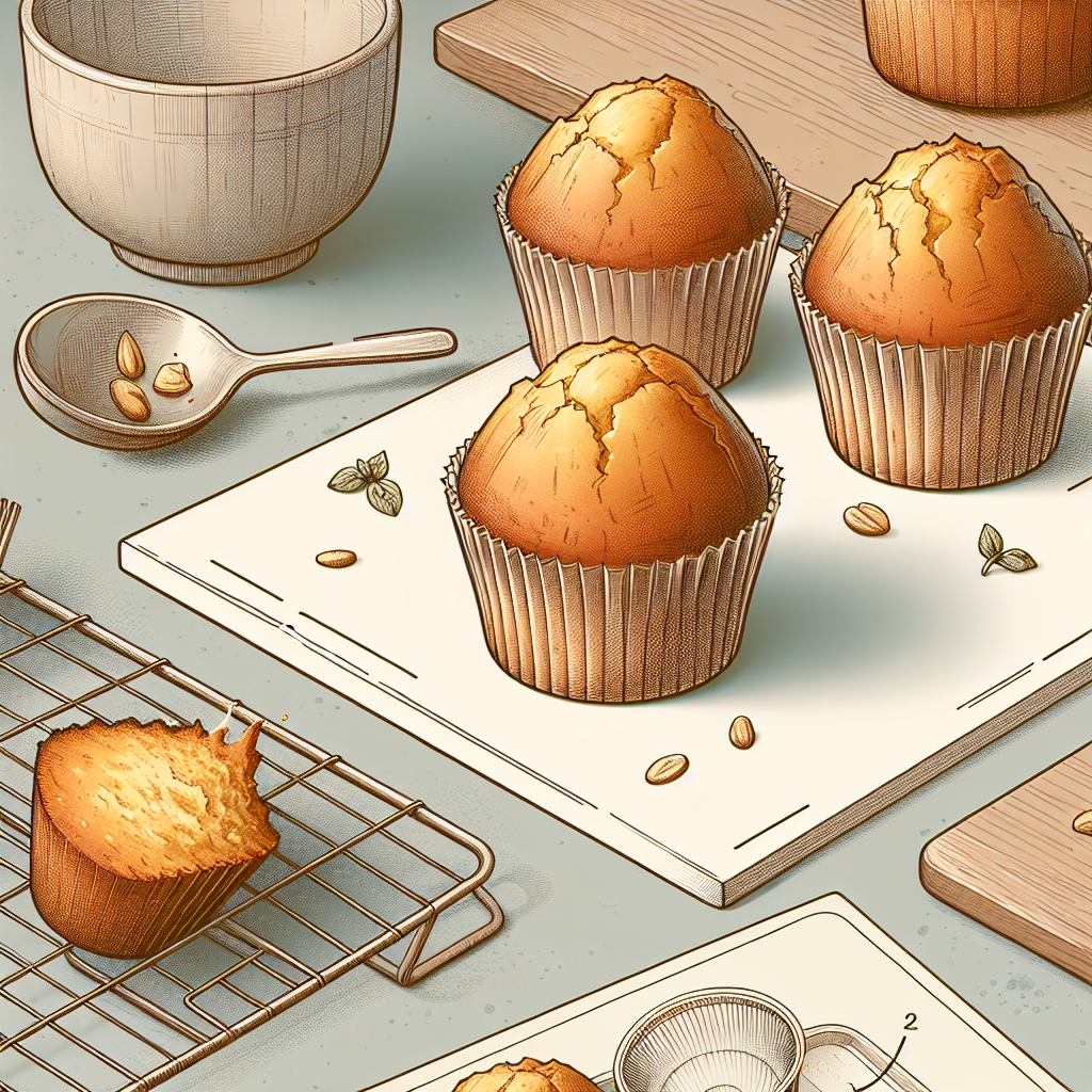 Golden banana muffins in paper liners