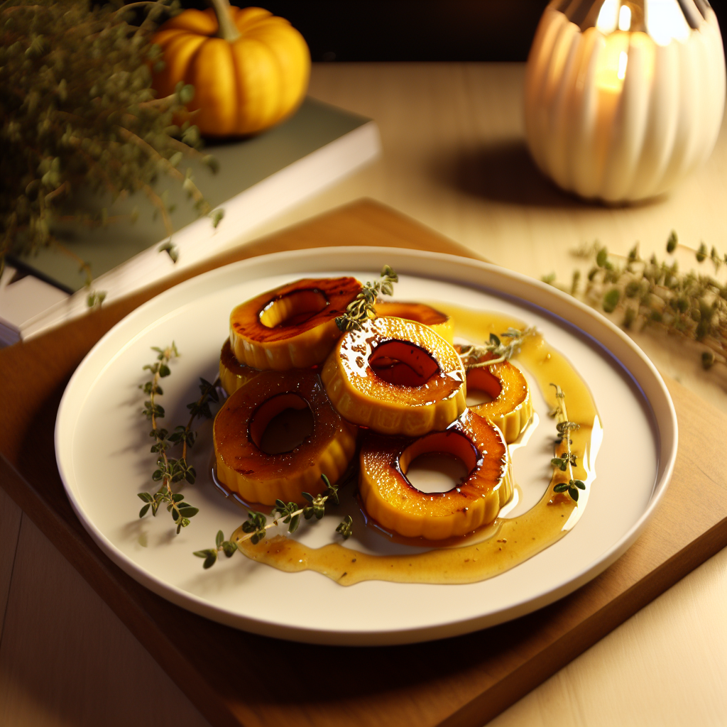 Delicious maple glazed acorn squash