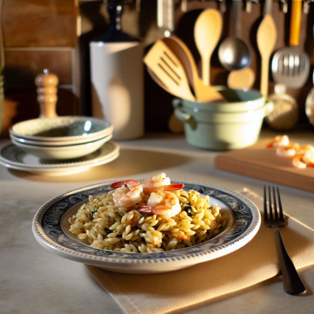 Delicious Mediterranean Shrimp Orzo - homemade recipe