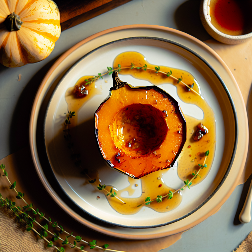 Delicious roasted acorn squash with brown butter