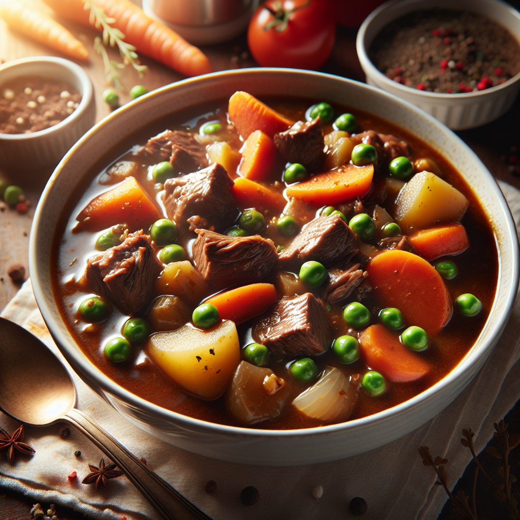 Tender slow cooker beef stew with vegetables